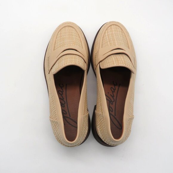 Zodiac Women's Beige Woven Penny Loafers With Faux Leather Trim 7.5 NEW - Picture 5 of 7